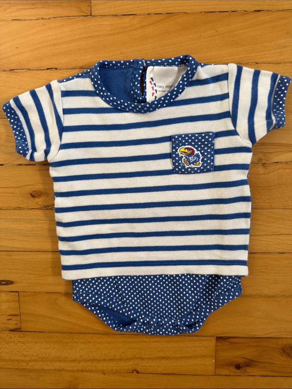 Vintage Kansas Jayhawks Baby One-Piece Bodysuit 6 months
